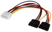 Фото Кабель питания для привода BURO Molex 8980 -> SATA, BU-MOLEX-2XSATA