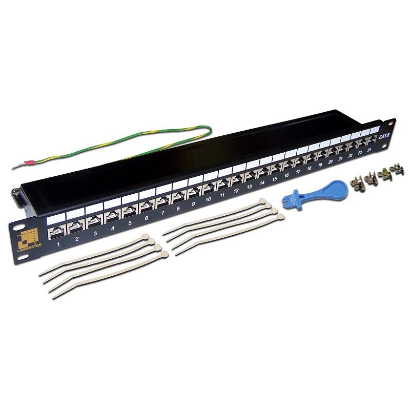 Патч-панель LANMASTER 24-ports STP RJ-45 1U, LAN-PPL24S6A