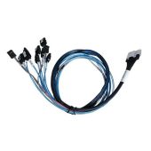 Кабель данных DiliVing Slimline SFF-8654 (x8) -> 8 x SATA 0.75 м, DLSL74-9693