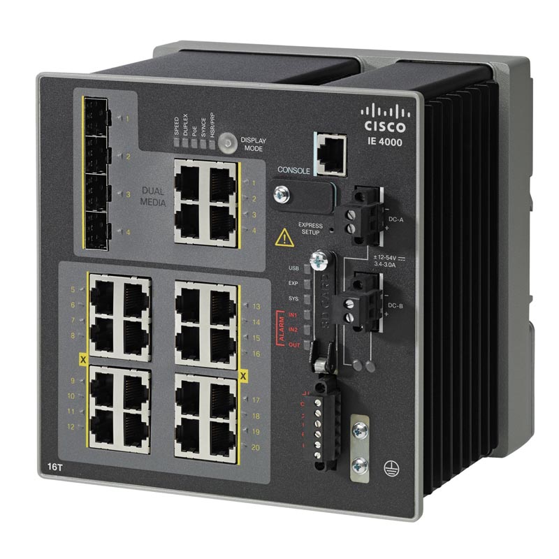 Фото-1 Промышленный коммутатор Cisco IE-4000-16T4G-E Управляемый 20-ports, IE-4000-16T4G-E