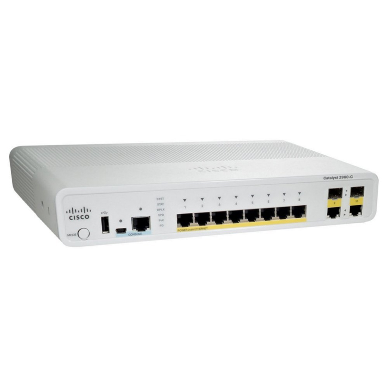 Картинка - 1 Коммутатор Cisco WS-C2960C-8PC-L 8-PoE Управляемый 10-ports, WS-C2960C-8PC-L