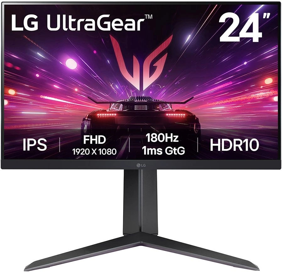 Монитор LG 24GS65F-B 23.8" IPS чёрный, 24GS65F-B.ARUZ