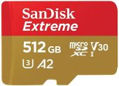Карта памяти SanDisk Extreme microSDXC UHS-I Class 3 C10 512GB, SDSQXAV-512G-GN6MN