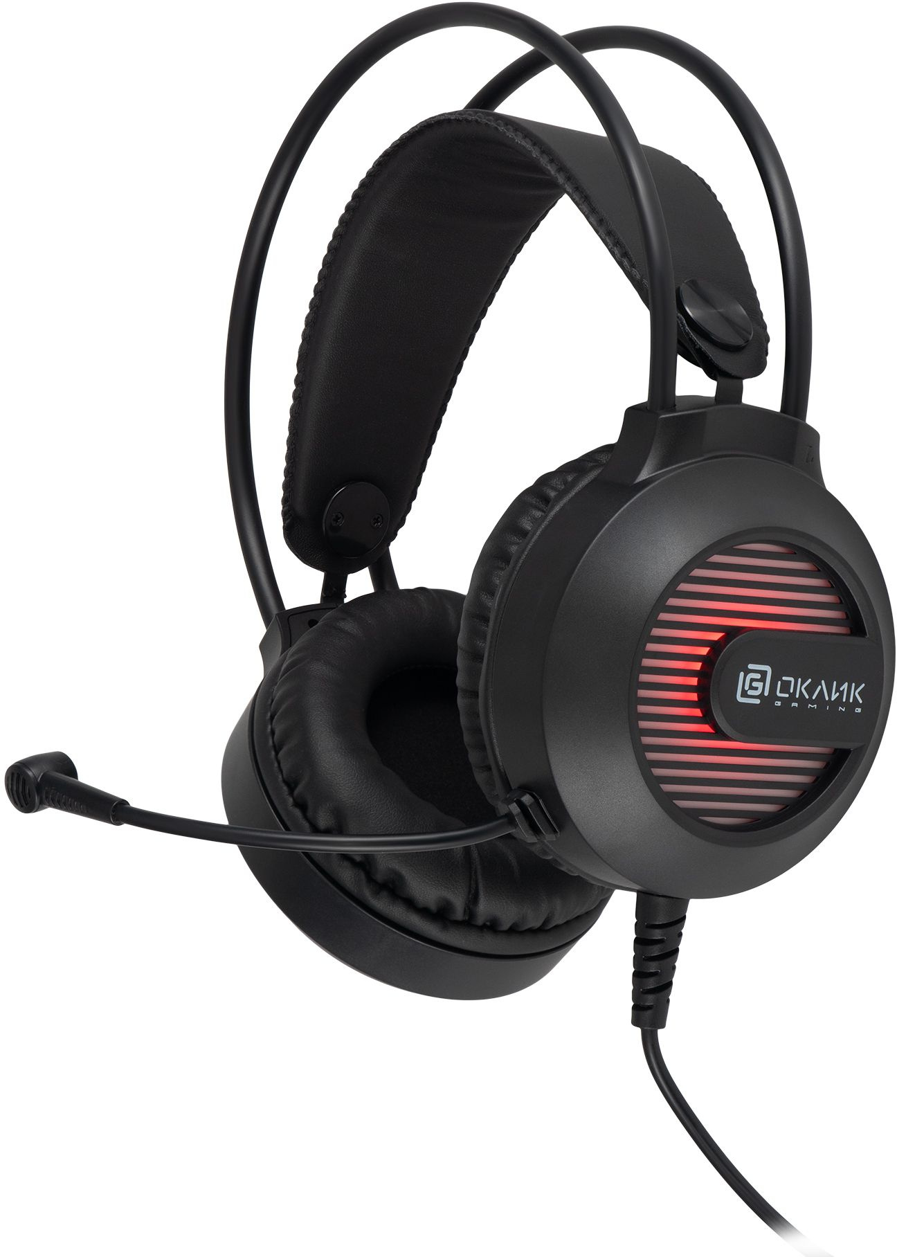 Наушники OKLICK HS-L300G 3.5 мм, USB чёрный, 1796949