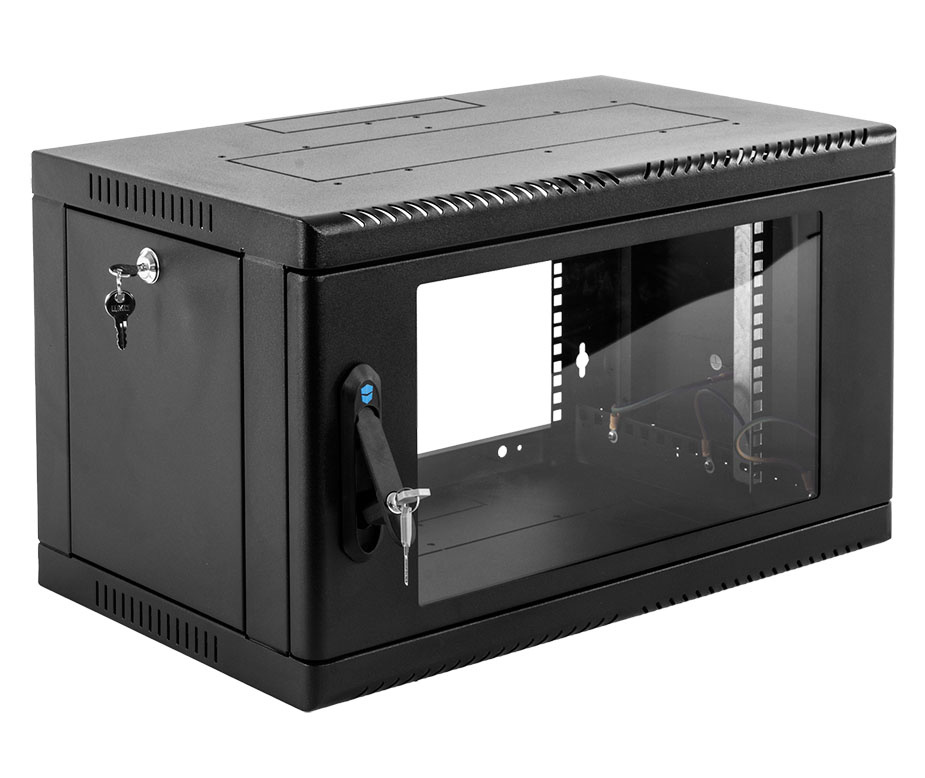 Настенный шкаф ЦМО ШРН 6U чёрный, ШРН-6.500-9005