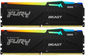 Комплект памяти Kingston FURY Beast Black RGB EXPO 2х64 ГБ DIMM DDR5 5600 МГц, KF556C40BBAK2-128