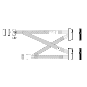 Кабель данных Amphenol MCIO x8 74P -> 2xSFF-8639 0.8 м, RMC74-8986