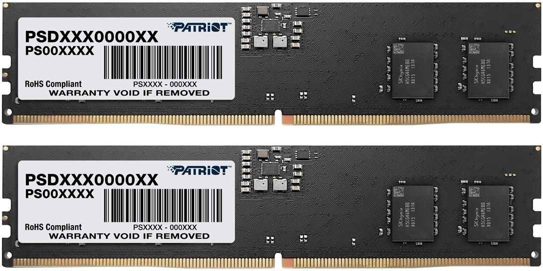 Комплект памяти PATRIOT Signature Line 2х16 ГБ DIMM DDR5 4800 МГц, PSD532G4800K