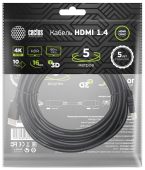 Видео кабель CACTUS HDMI (M) -&gt; HDMI (M) 5 м, CS-HDMI.1.4-5