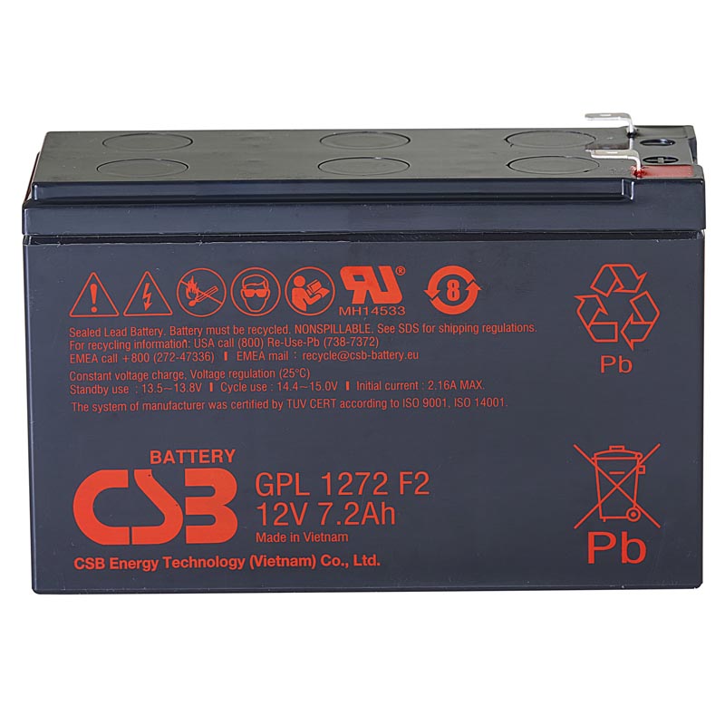Картинка - 1 Батарея для дежурных систем CSB GPL 1272 12В, GPL1272