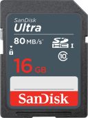 Фото Карта памяти SanDisk Ultra 80 SDHC UHS-I Class 1 C10 16GB, SDSDUNS-016G-GN3IN