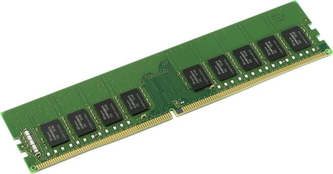 Картинка - 1 Модуль памяти Kingston ValueRAM 4GB DIMM DDR4 ECC 2133MHz, KVR21E15S8/4