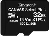 Карта памяти Kingston Canvas Select  Plus UHS-I Class 1 C10 , SDCS2/32GBSP