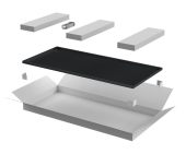 Дверь ITK LINEA E 47U, цвет чёрный, LE05-47U6X-DM