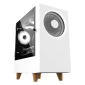 Корпус WIZMAX EM1 Woofer Mini Tower Без БП белый, EM1 Woofer White