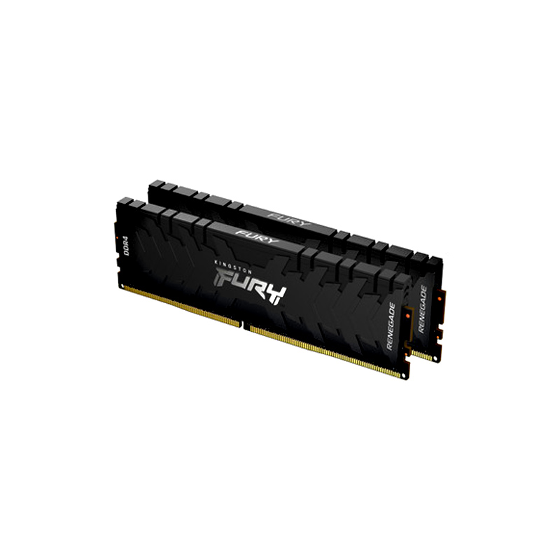 Картинка - 1 Комплект памяти Kingston FURY Renegade Black 64GB DIMM DDR4 3000MHz (2х32GB), KF430C16RBK2/64