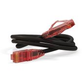 Патч-корд Hyperline UTP кат. 5e чёрный 1 м, PC-LPM-UTP-RJ45-RJ45-C5e-1M-LSZH-BK