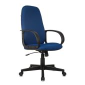 Кресло для руководителей БЮРОКРАТ Ch-808AXSN Синий, ткань, CH-808AXSN/TW-10