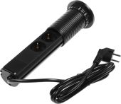 Сетевой разветвитель PREMIER 3R USB 1.8 м чёрный, PX/BL-VRT-3R-2USB-BLK