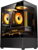 Корпус accord ACC-UE2B TG OFFICE PRO Mini Tower Без БП чёрный, ACC-UE2B