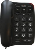 Проводной телефон Texet TX-214 чёрный, 126624