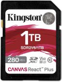 Карта памяти Kingston Canvas React Plus SDXC UHS-II Class 3 C10 1TB, SDR2V6/1TB