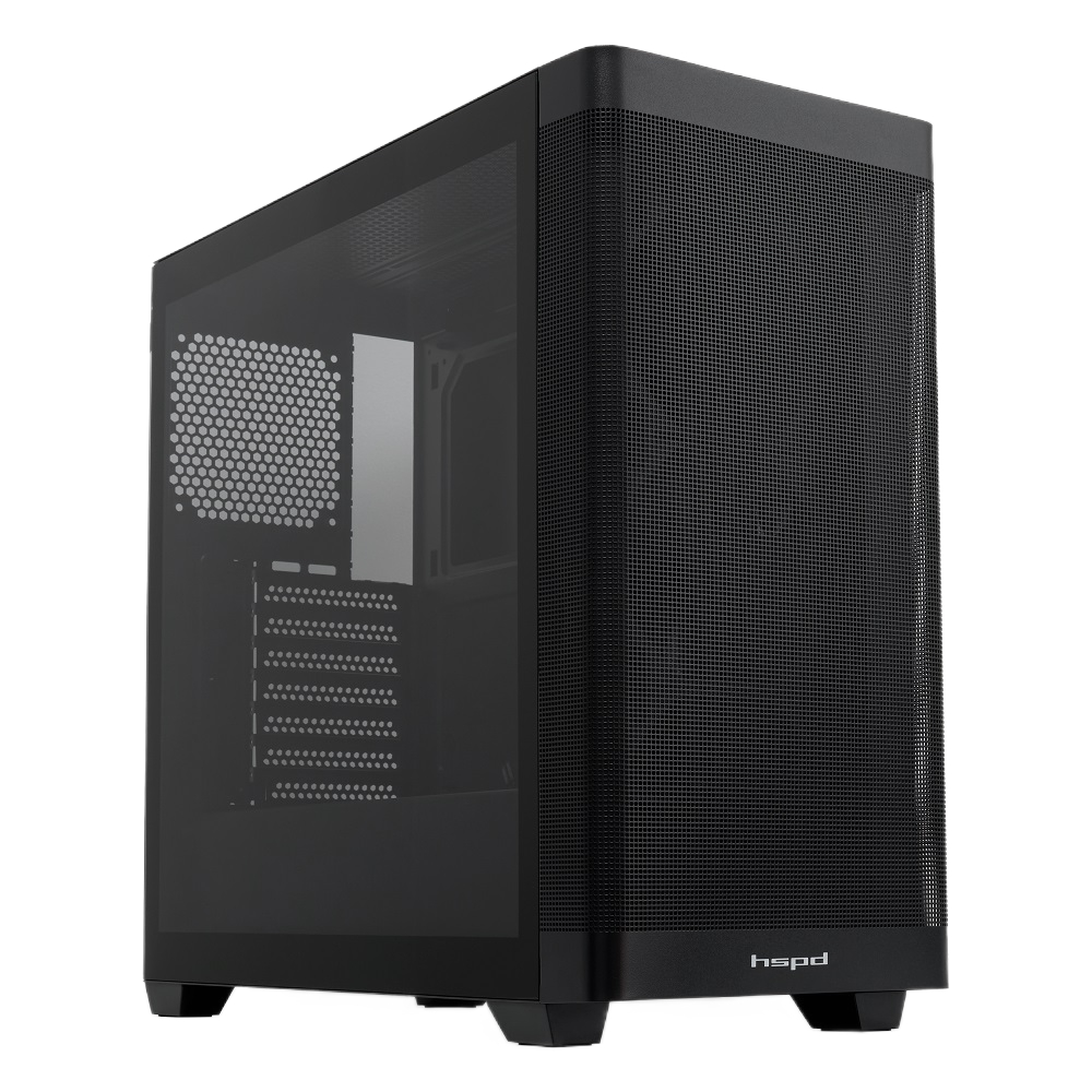 Корпус HSPD M740 Midi Tower Без БП чёрный, M740-TGBK