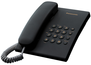 Картинка - 1 Проводной телефон Panasonic KX-TS2350RU Чёрный, KX-TS2350RUB