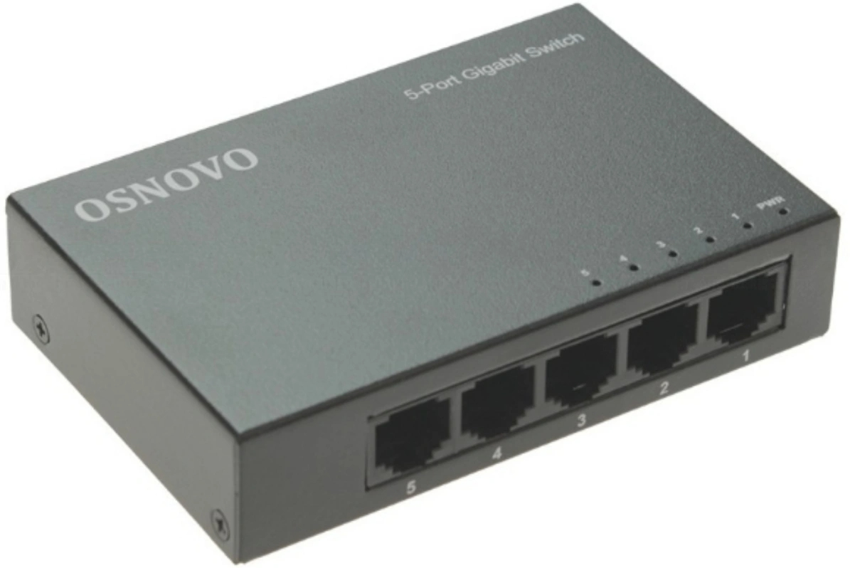 Коммутатор OSNOVO SW-5G Неуправляемый 5-ports, SW-5G