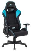 Кресло для геймеров A4Tech X7 GG-1100 чёрный, текстиль/эко.кожа, X7 GG-1100
