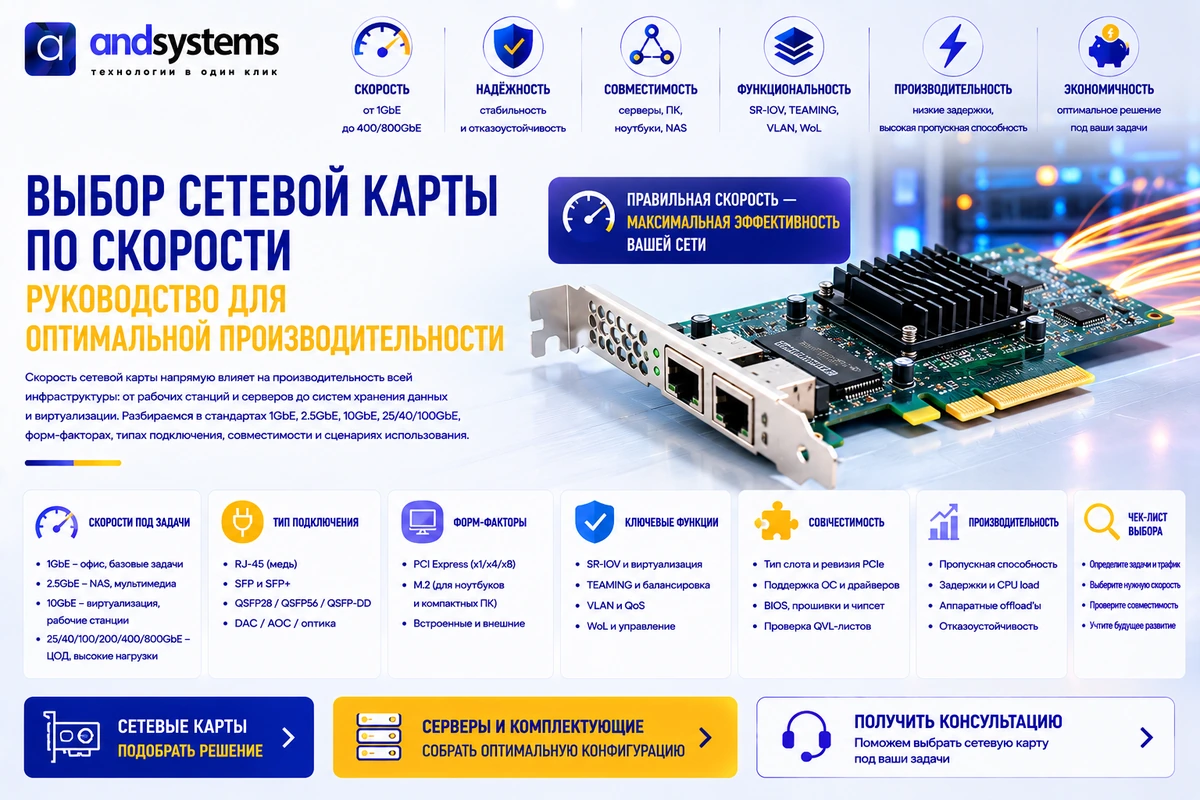 Выбор сетевой карты по скорости: руководство для оптимальной производительности