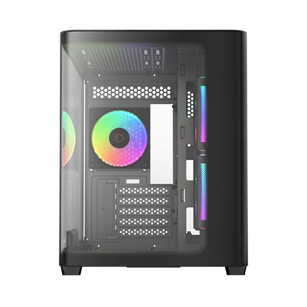 Корпус Ocypus Iota C50 Curve ARGB Digital Mini Tower Без БП чёрный, Iota C50 BK Curve ARGB Digital