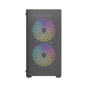 Корпус HSPD M334 Mini Tower Без БП чёрный, M334-TGBK-ARGB