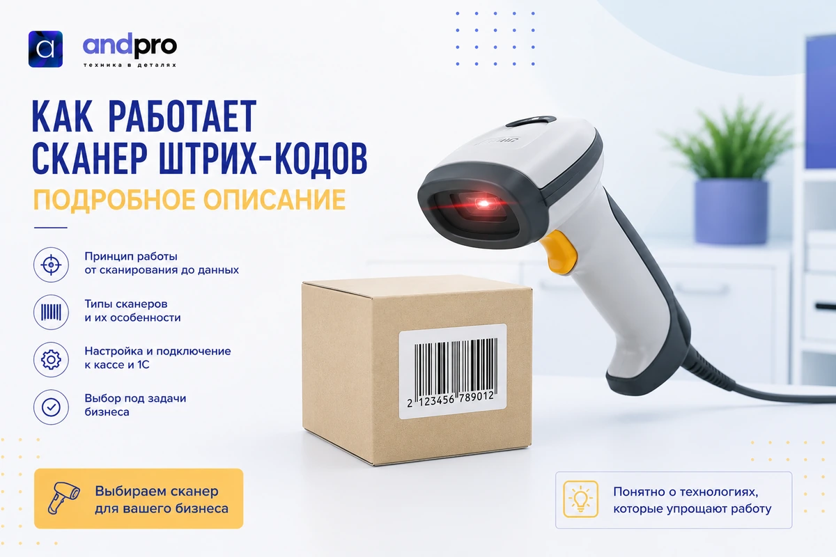 Как работает сканер штрих-кодов &mdash; подробное описание