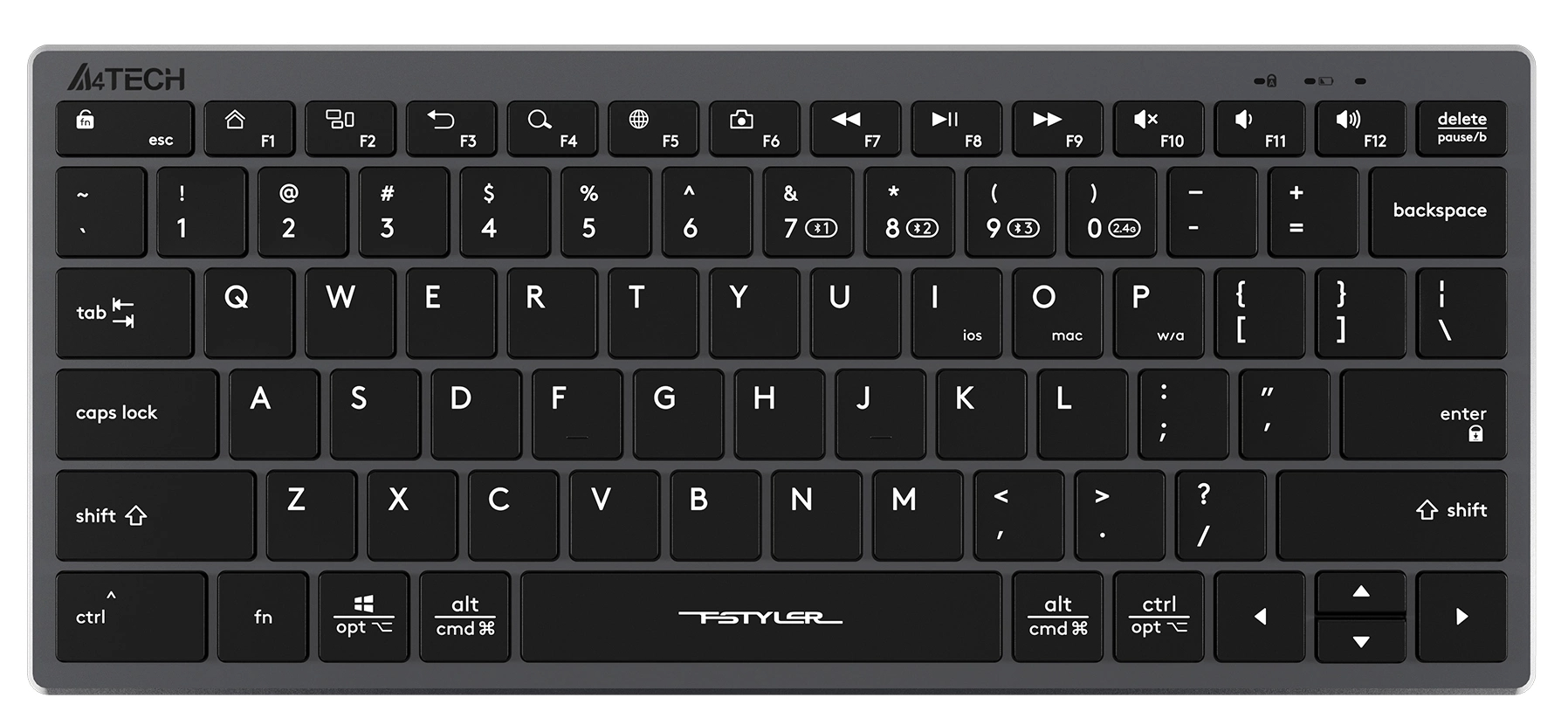 Клавиатура мембранная A4Tech Fstyler FBX51C Беспроводная серый, FBX51C GREY