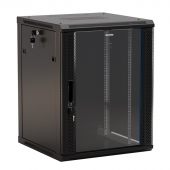Настенный шкаф Hyperline TWB 15U чёрный, TWB-1566-GP-RAL9004
