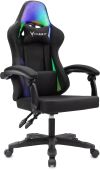 Кресло для геймеров KNIGHT Wolf RGB чёрный, ткань, KNIGHT WOLF RGB B