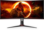 Фото Монитор AOC CU34G2XP/BK 34" VA чёрно-красный, CU34G2XP/BK/01