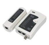 Тестер Cabeus для витой пары, коаксиала, телефона (кож.зам.чехол), CT-BNC-RJ45