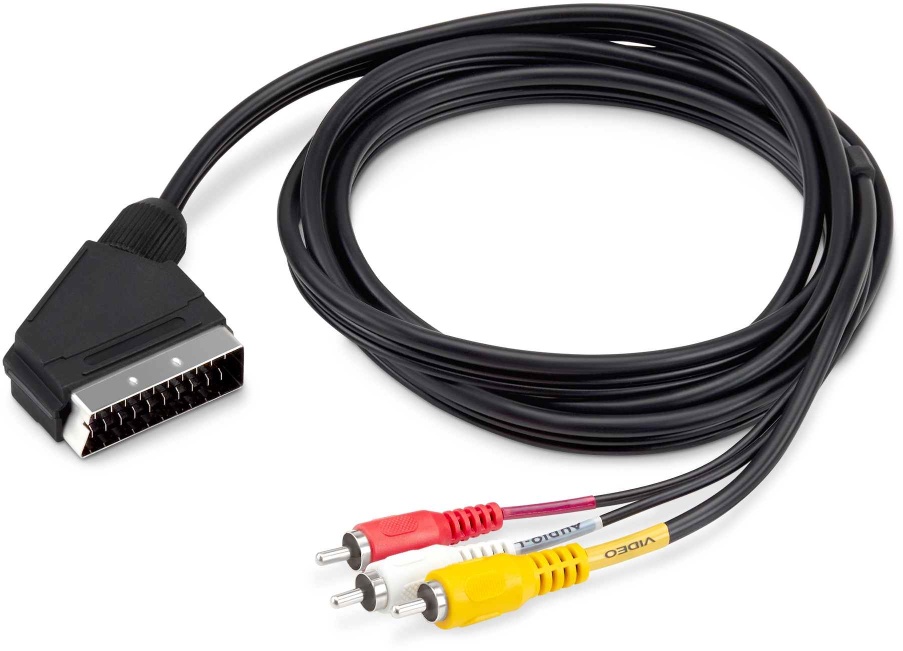 Видео кабель BURO SCART (M) -> 3хRCA (M) 2 м, BSC005-2
