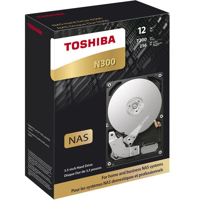 Картинка - 1 Диск HDD Toshiba N300 SATA III (6Gb/s) 3.5&quot; 12TB, HDWG21CEZSTA