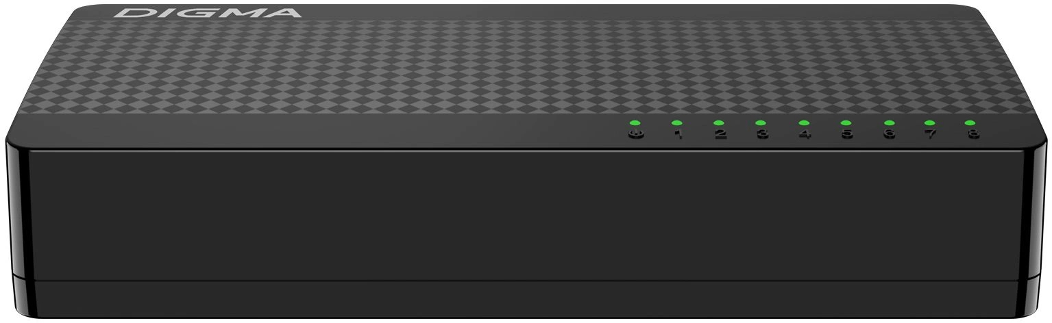 Коммутатор Digma DSW-108GE Неуправляемый 8-ports, DSW-108GEV2