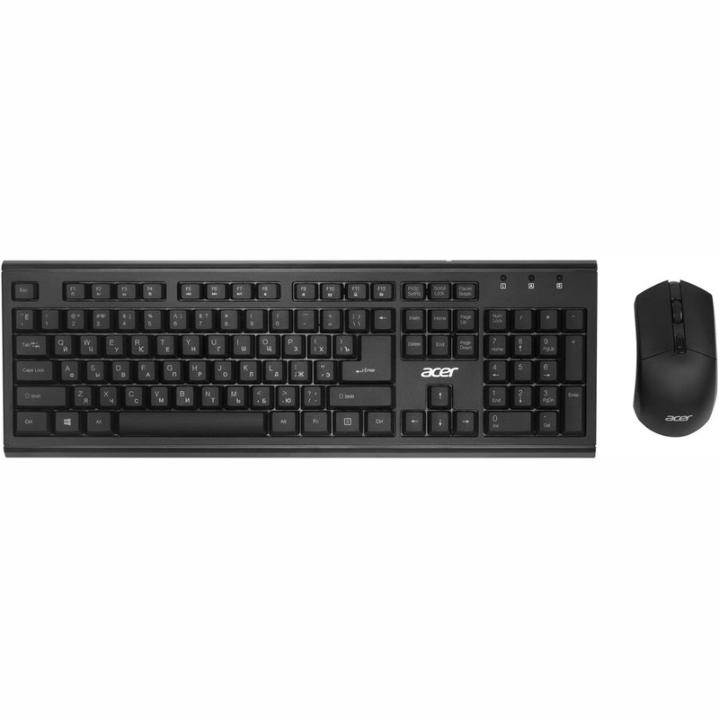 Картинка - 1 Комплект Клавиатура/мышь Acer OKR120 Беспроводной Чёрный, ZL.KBDEE.007