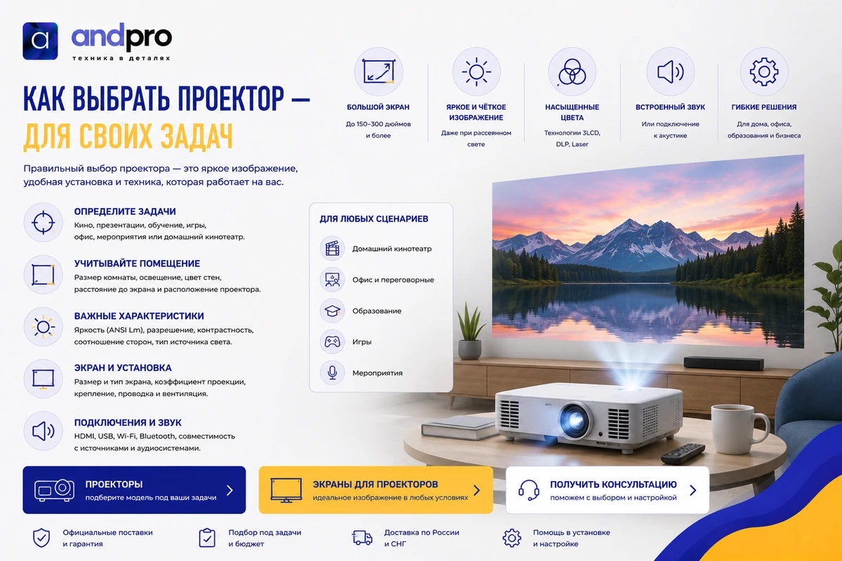 Как выбрать проектор: полное руководство