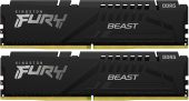 Комплект памяти Kingston FURY Beast Black EXPO 2х64 ГБ DIMM DDR5 5600 МГц, KF556C36BBEK2-128