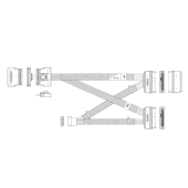 Кабель данных Amphenol Slimline SFF-8654 (x8) -> 2xSFF-8639 0.75 м, RSL74-6516