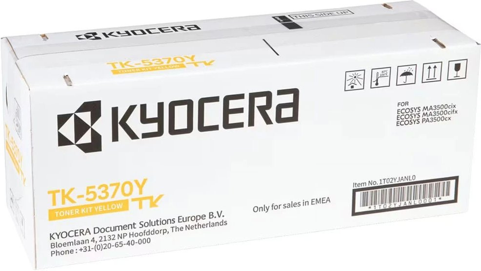 Тонер-картридж Kyocera TK-5370Y Лазерный Желтый 5000стр, 1T02YJANL0