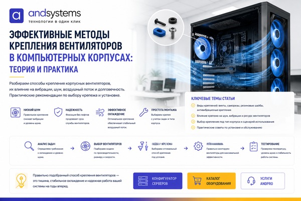 Эффективные методы крепления вентиляторов в компьютерных корпусах: теория и практика