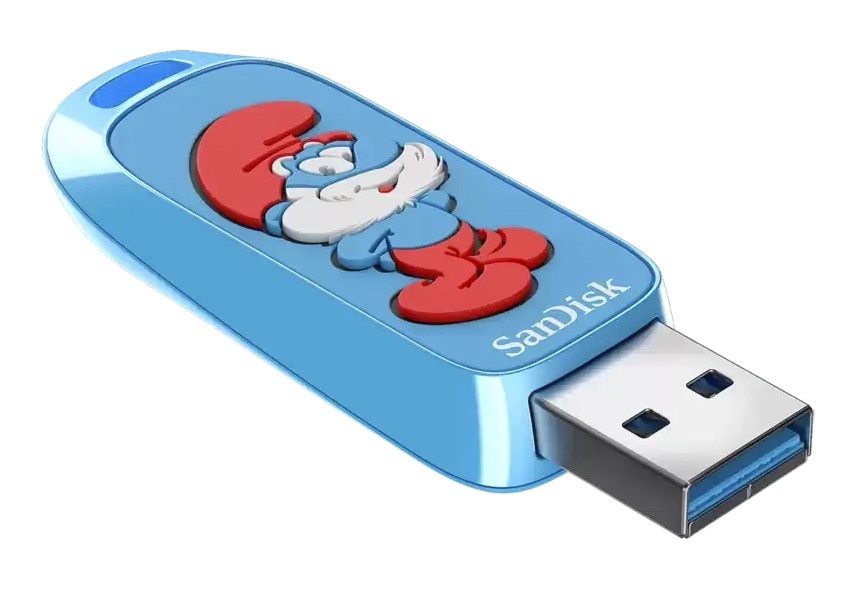 USB накопитель SanDisk Smurfs USB Type A (USB 3.2 Gen 1) 64 ГБ, SDCZIS-064G-G46