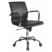 Кресло для руководителей БЮРОКРАТ Ch-993-Low Чёрный, эко.кожа, CH-993-LOW/BLACK